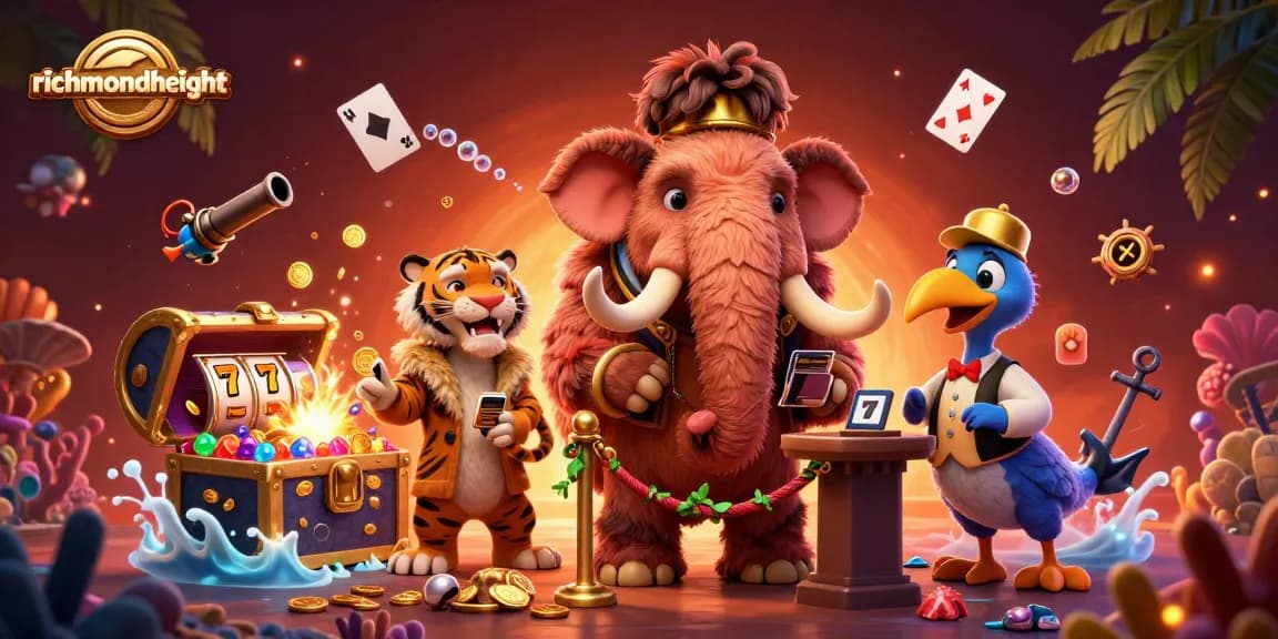 Permainan slot interaktif dan bouncer mamut berbulu, pengalaman kasino richmondheight yang unik.
