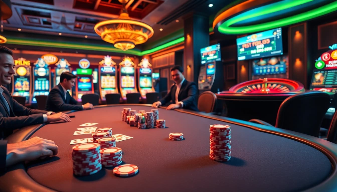 Experience thrilling online gambling at https://lc88.co.com/ with vibrant casino visuals and professional poker gameplay.