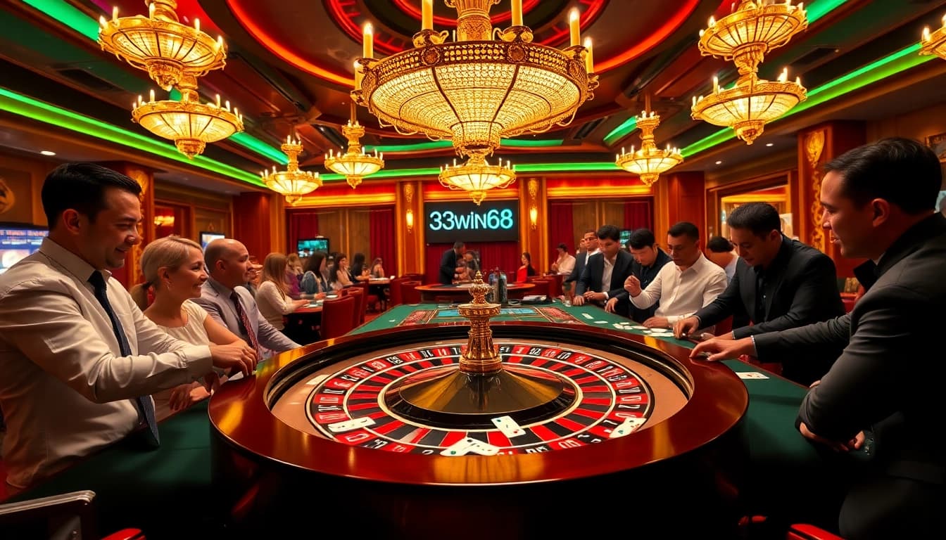 Experience the thrill of winning at 33win68 in a vibrant casino atmosphere.