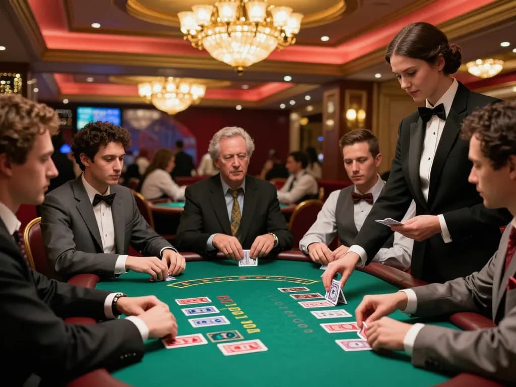 Players engaging at a blackjack table while experiencing Fun 88 gaming excitement.