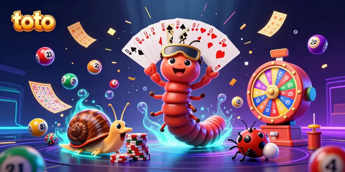 Spin the colors of toto lottery balls and cards in vibrant online gambling excitement.