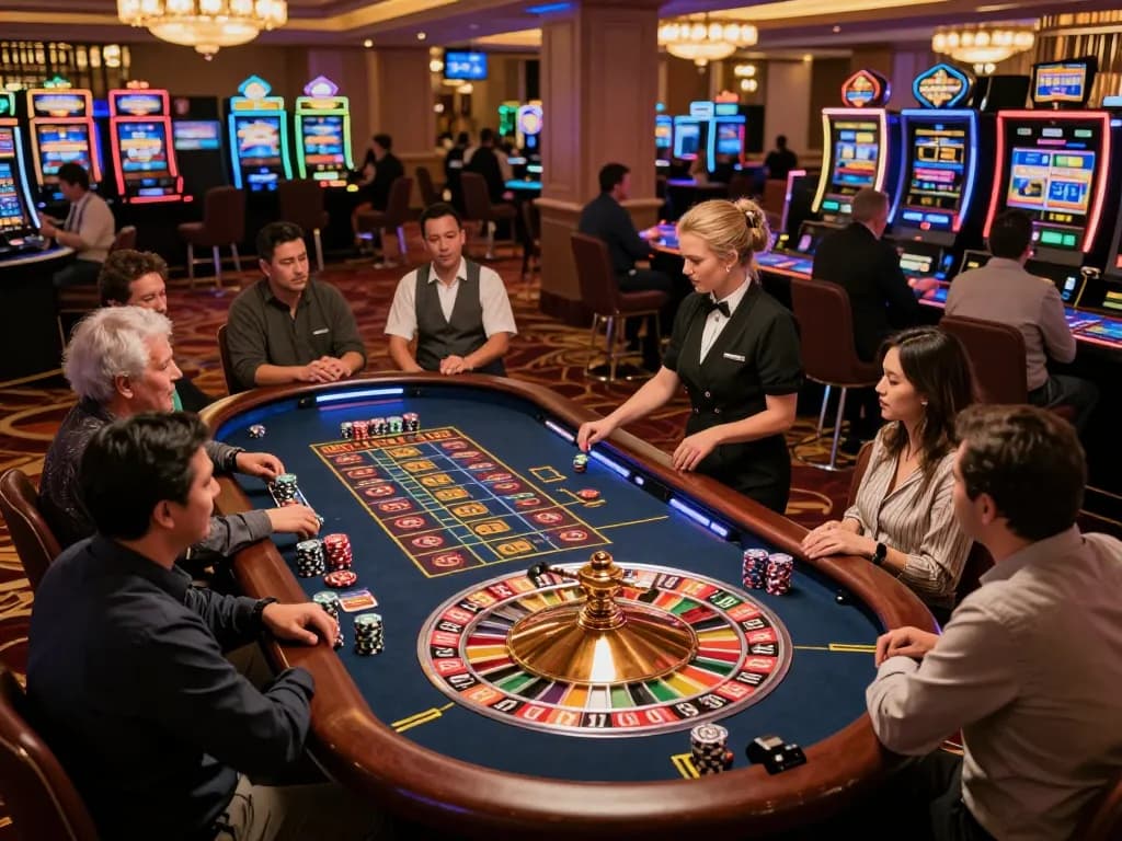 Exciting roulette action at g28tv casino with players placing bets and vibrant chips