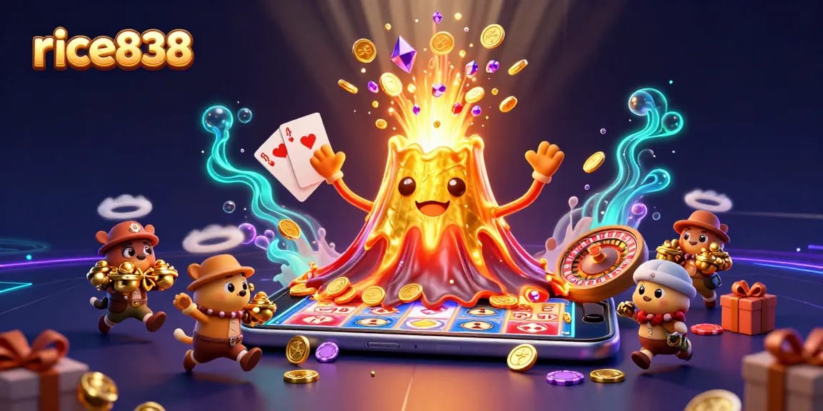 Experience the thrilling world of rice838 with dynamic slot games, gold coins, and excitement.