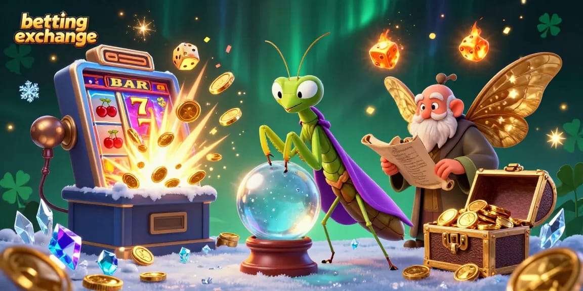 Engage in the betting exchange with vibrant characters and thrilling casino elements captured in this dynamic illustration.