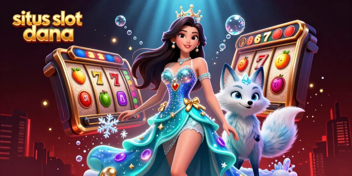 Experience the thrill at situs slot dana with vibrant 3D characters surrounded by exciting casino elements.