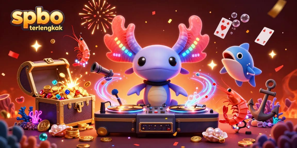Spin to win with spbo terlengkap in a colorful casino scene filled with treasure and excitement.
