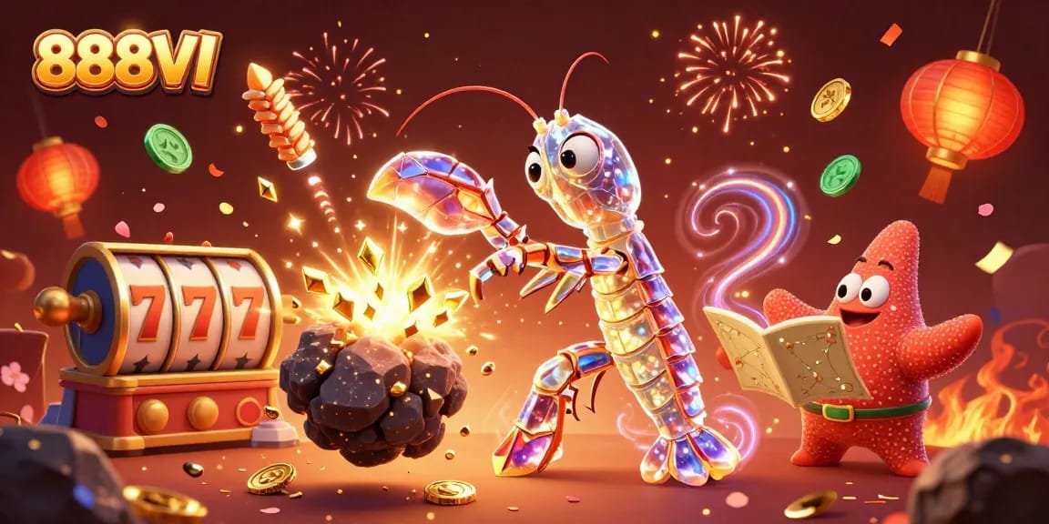 Engage with 888VI's thrilling casino experience featuring vibrant galactic characters and dynamic gaming elements.