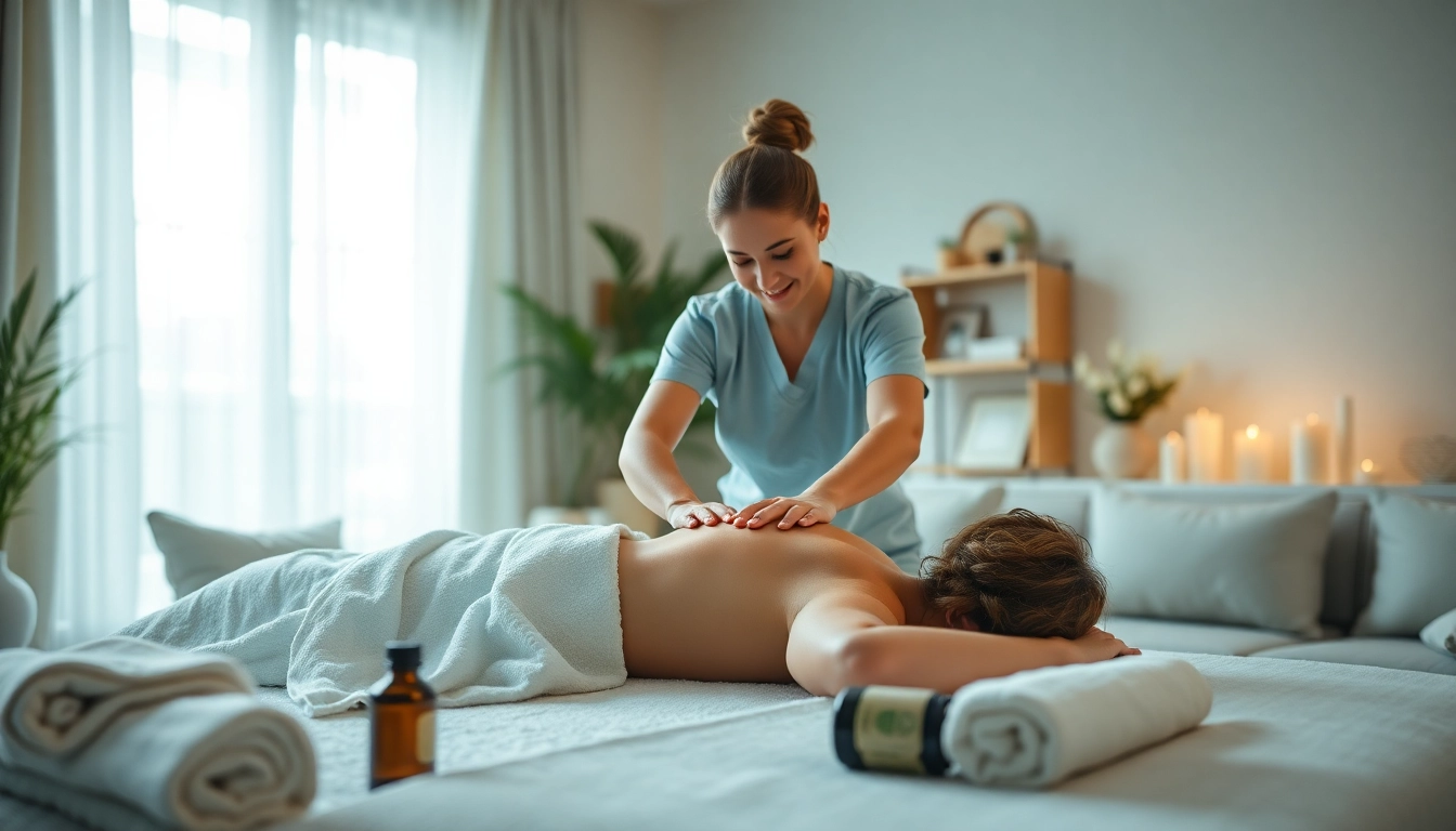 Enjoying 평택출장마사지 in a serene home setting with a professional therapist.