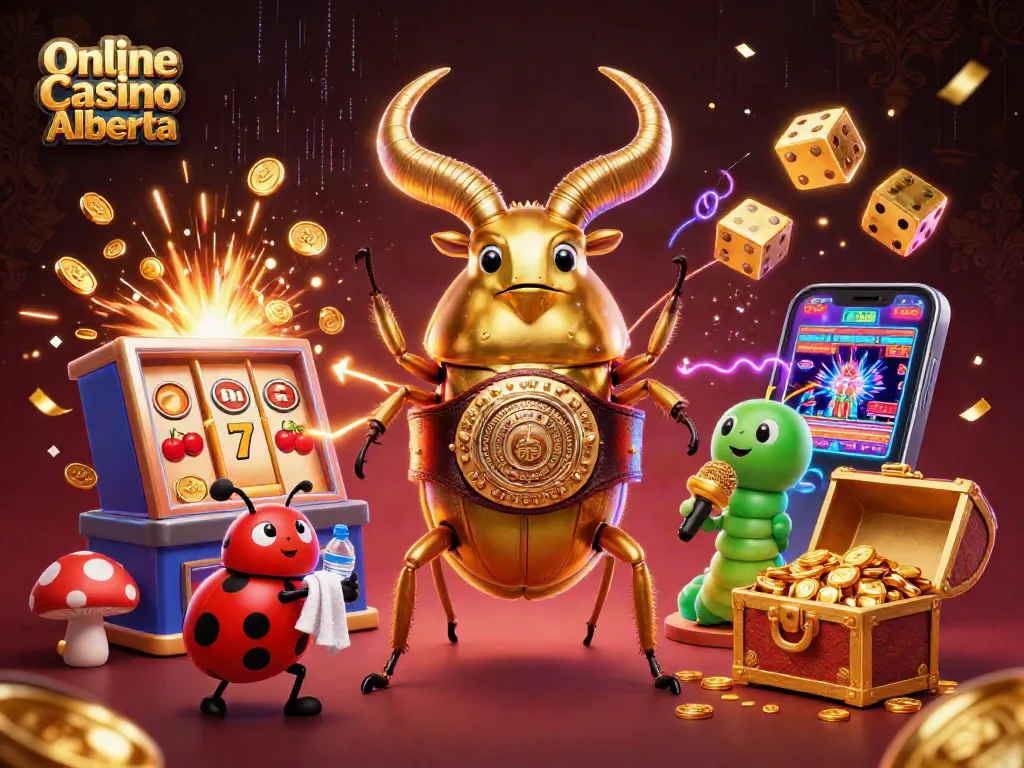 Experience thrilling action in this Online Casino Alberta scene with vibrant characters and dynamic casino elements.
