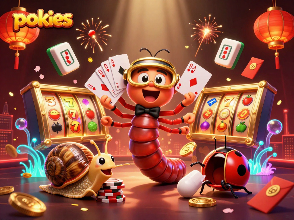 Engaging scene of pokies with cartoon characters, highlighting fun gambling elements.