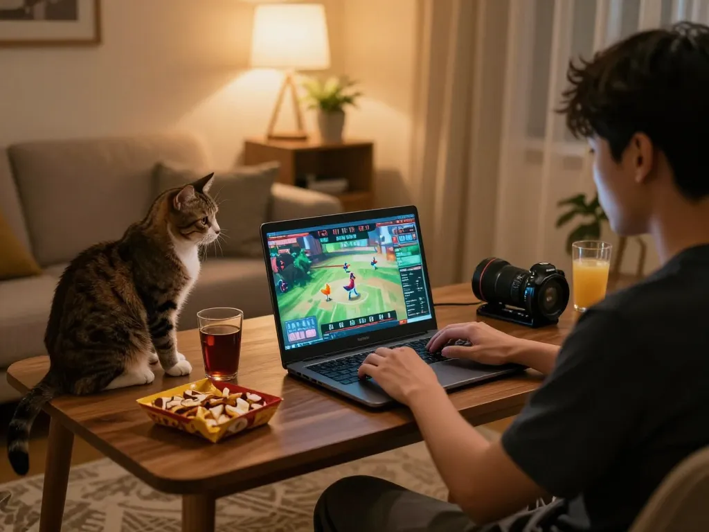 Watch đá gà thomo live with immersive setup, focusing on the excitement of online gambling.