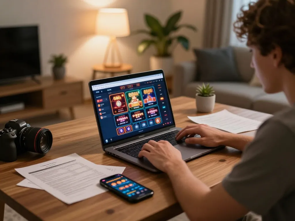 Player engaging with the 88aa online casino experience while analyzing betting strategies and gameplay