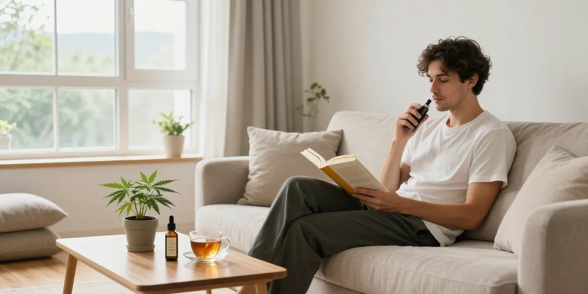Is vaping legal in Cyprus as seen in a relaxing wellness setting with CBD oil and vape device.