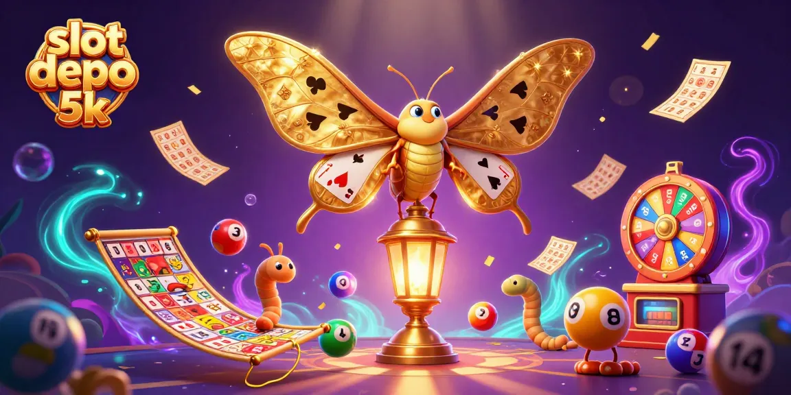 Experience the excitement of slot depo 5k with vibrant gaming elements in an immersive 3D scene.