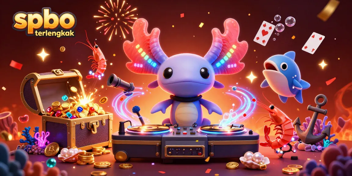Spin to win with spbo terlengkap in a colorful casino scene filled with treasure and excitement.