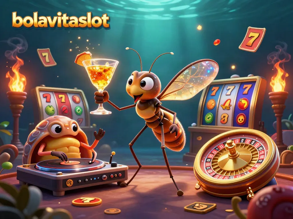Spin and win big with bolavitaslot as the frozen mosquito mascot and trilobite DJ create a lively casino atmosphere!