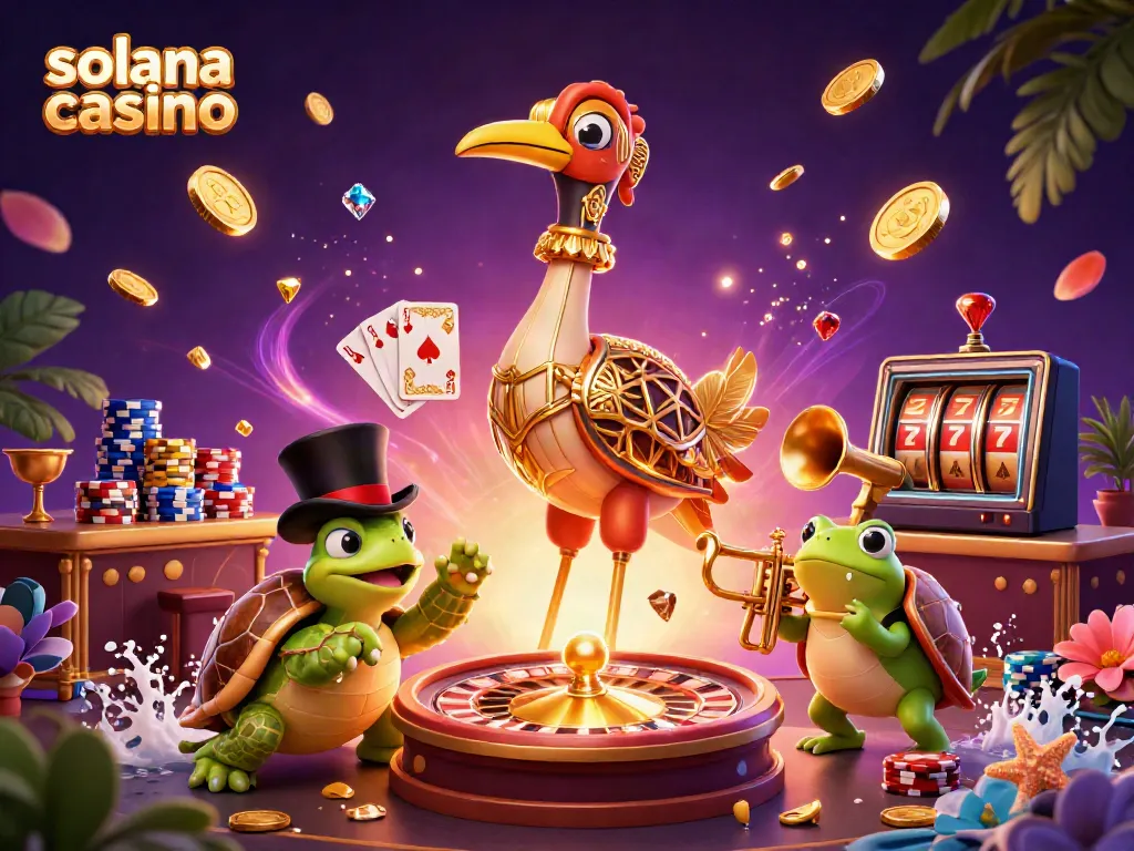 Experience the thrill of the solana casino with vibrant characters and a lively gaming atmosphere.