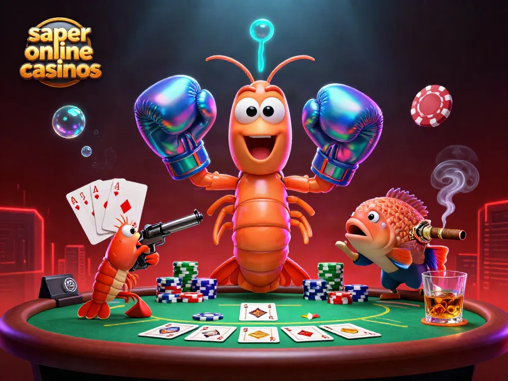 Immerse in safer online casinos with vibrant poker action featuring dynamic sea creatures battling for chips
